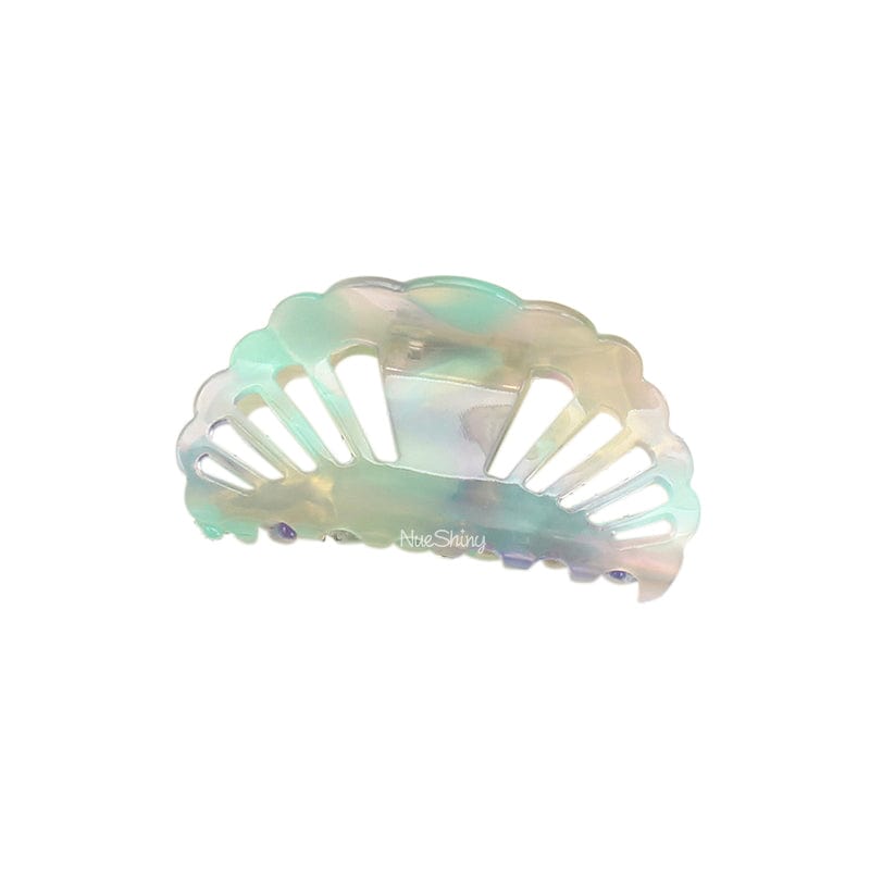 Green Dazzling Shell Shape Hair Claw丨NueShiny