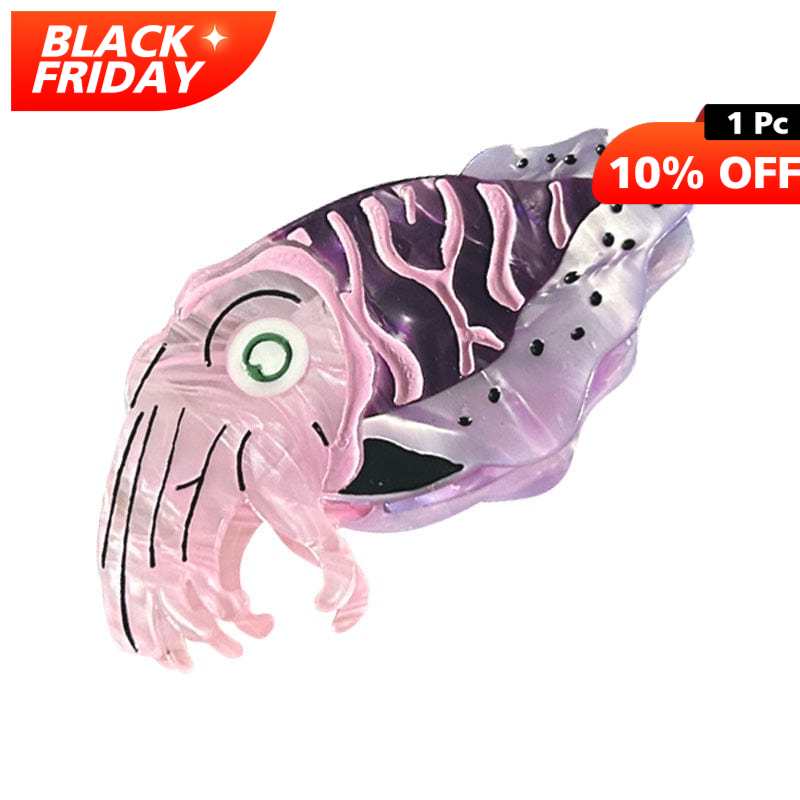 Medium  Pink Cartoon Squid Hair Claw | NueShiny