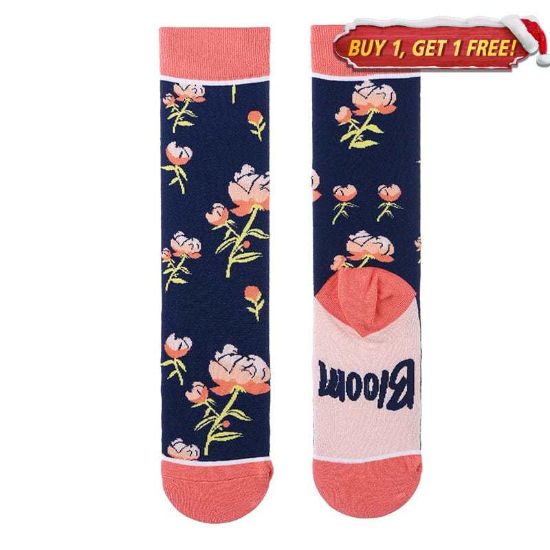 Colorful Flower C Socks | Nueshiny