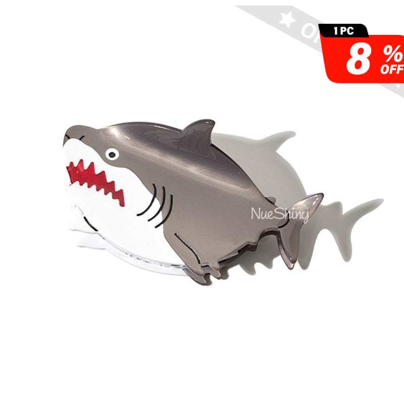 Medium Chubby Great White Shark Hair Claw | NueShiny