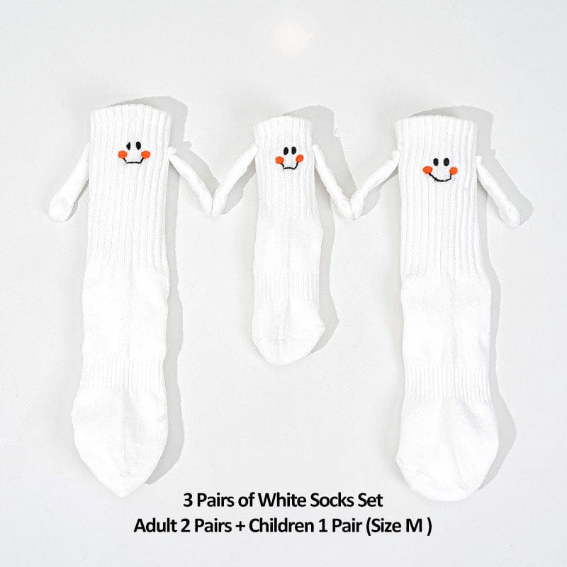 3 Pairs of Parent-Child Socks (2 Adult + 1 Children 3-5 Years Old)丨NueShiny