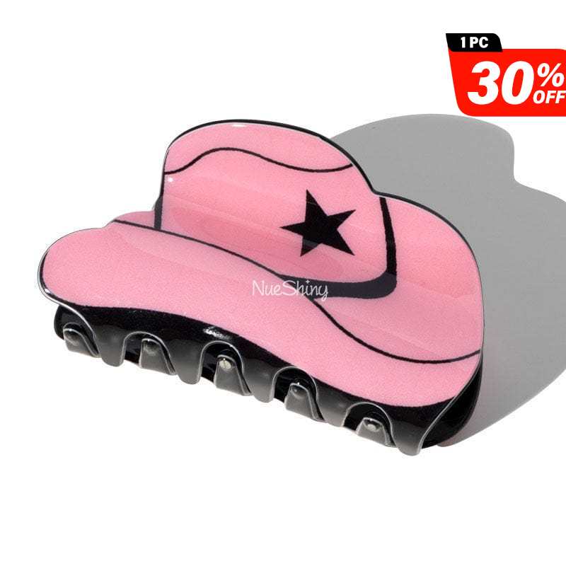 Pink Hat Shaped Hair Claw