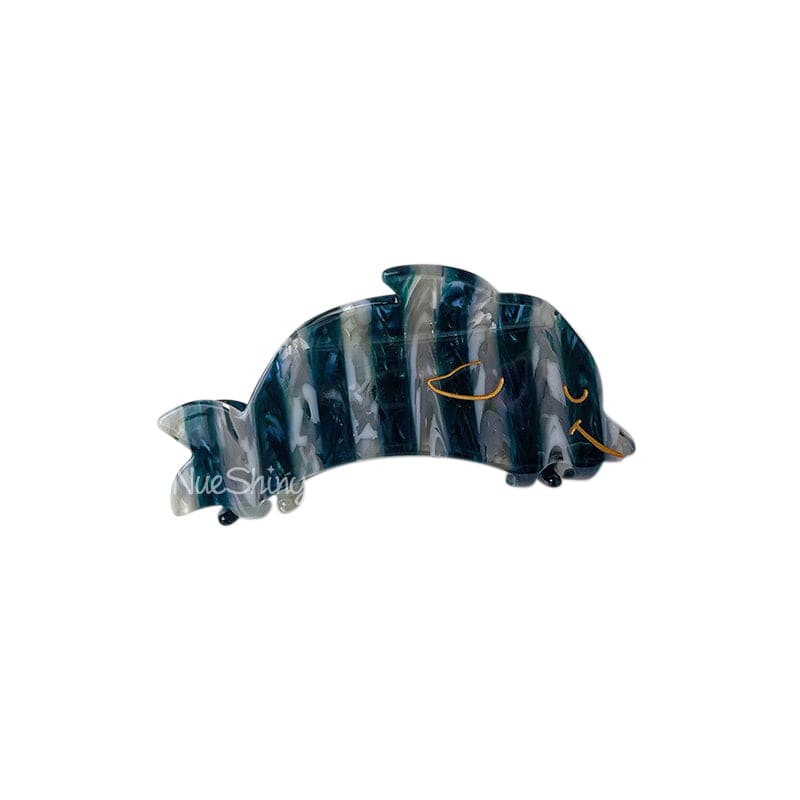 Navy Blue Marine Dolphin Hair Claw | NueShiny