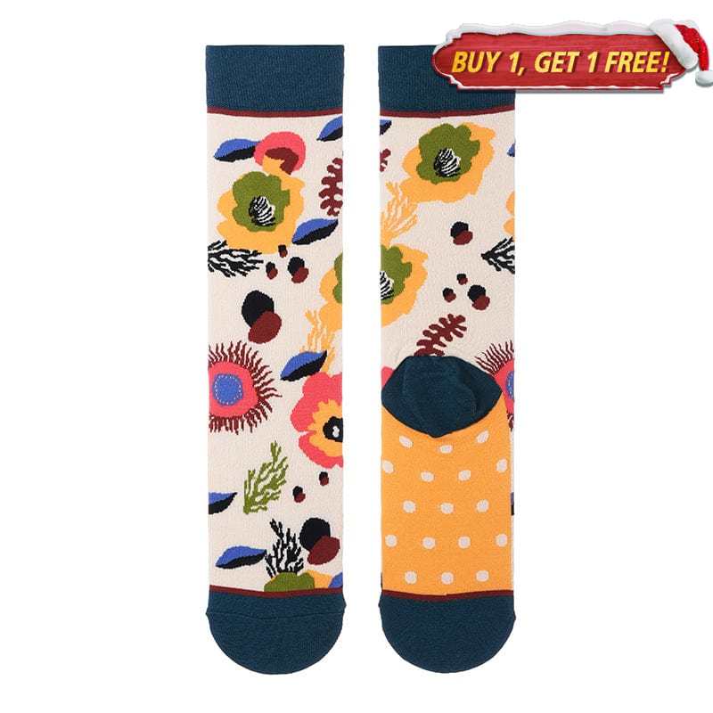 Colorful Flower A Socks | Nueshiny