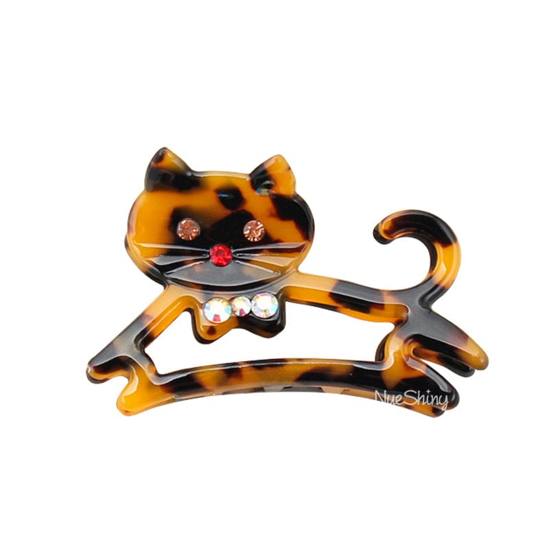 Animated Jumping Leopard Print Cat Hair Claw丨NueShiny