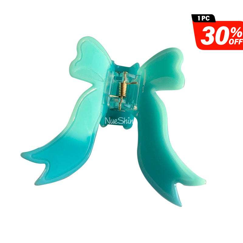 Fluttering Green Bowknot Ribbon Hair Claw | NueShiny