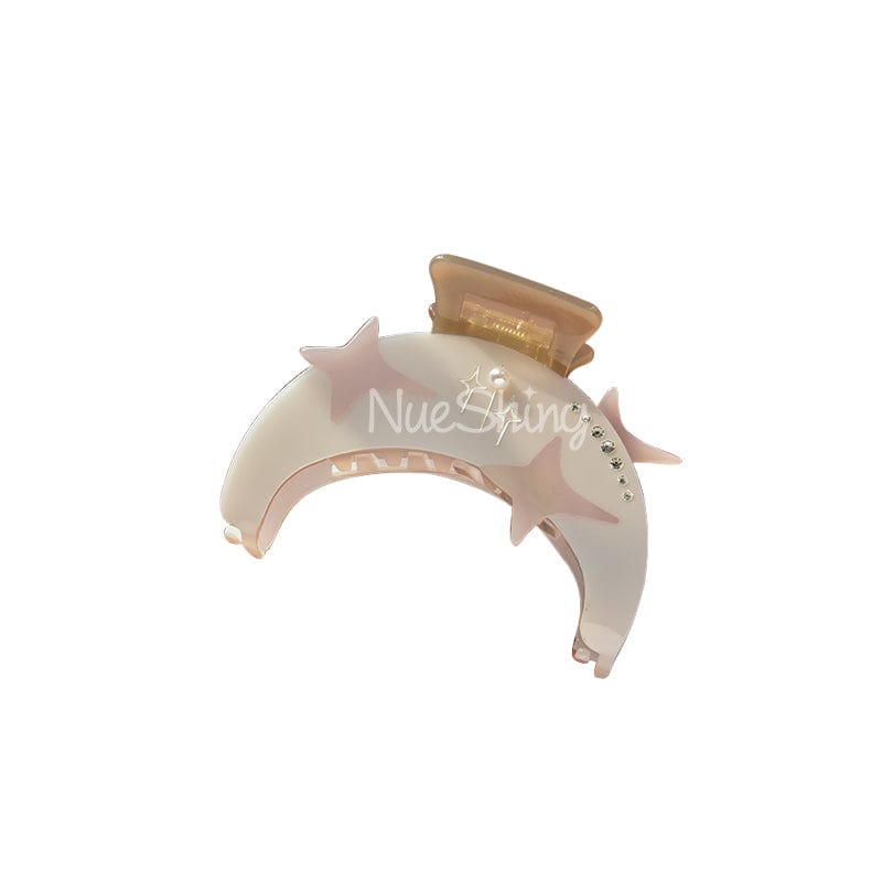 White Crescent Moon Hair Claw | NueShiny