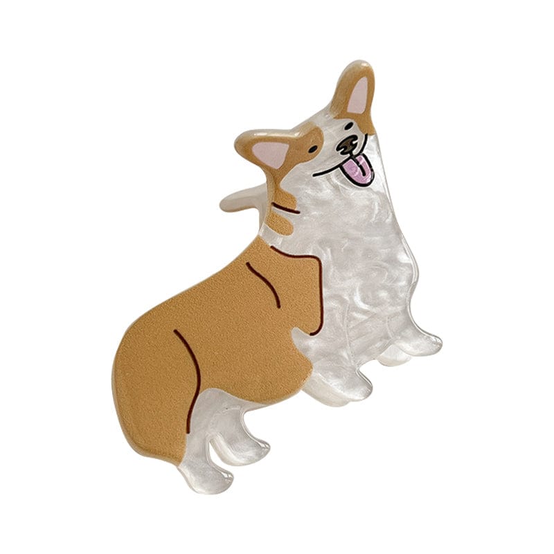 Small Happy Corgi Hair Claw丨NueShiny