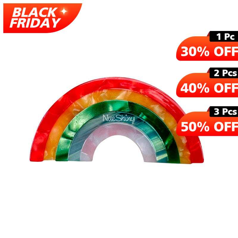 Cute Rainbow Semicircle Barrette Hair Clip丨NueShiny