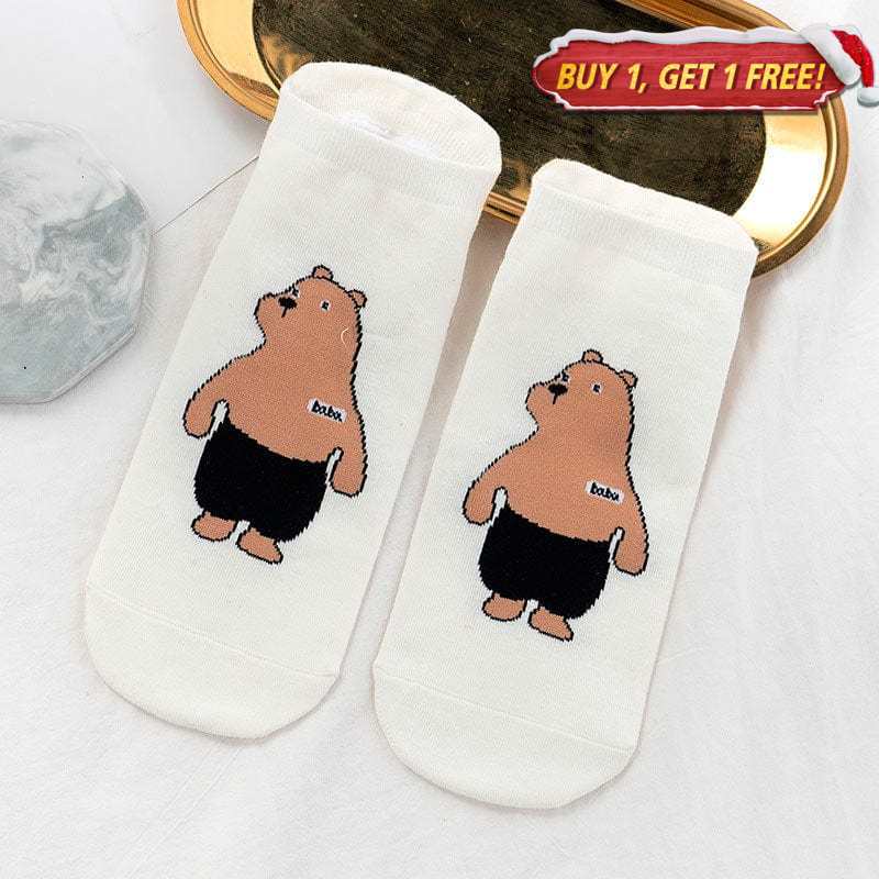 Bear in Pants Carton Socks丨NueShiny