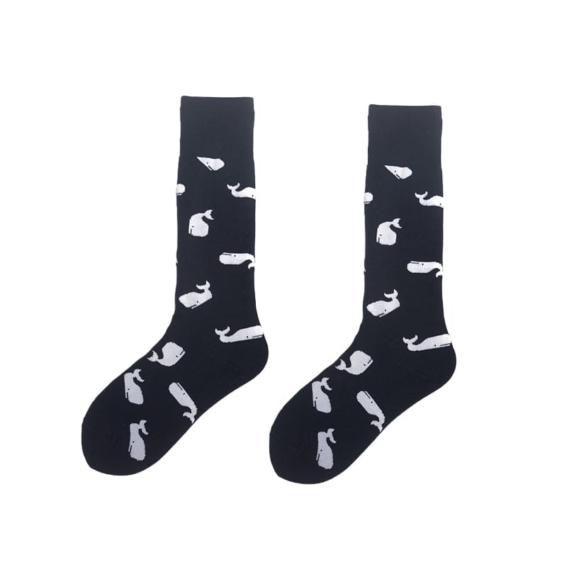 Black Whale Ocean Series Socks丨NueShiny