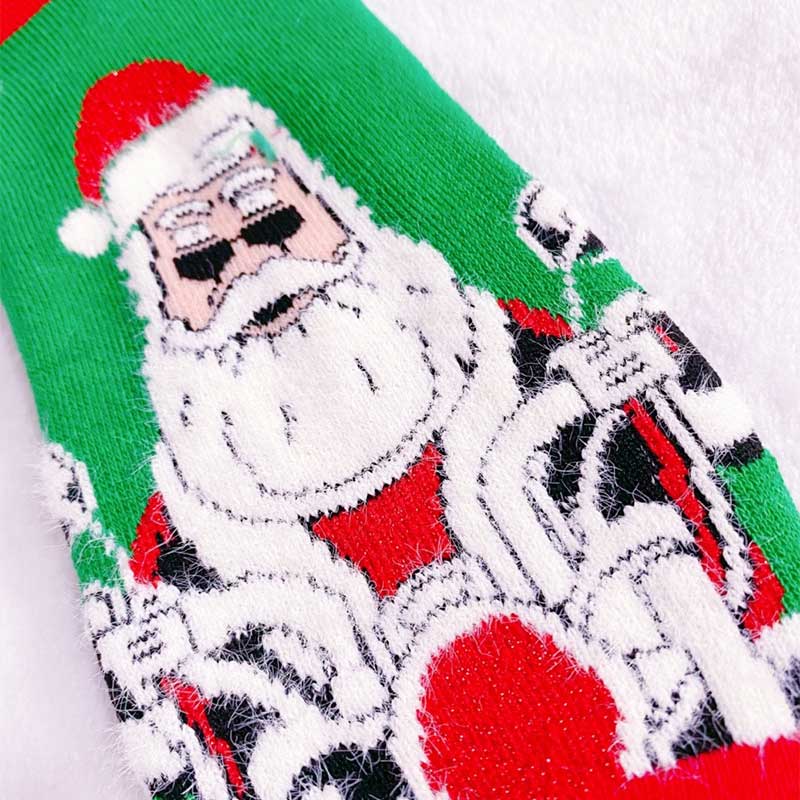 Pre-sale Cool Rocking Santa Clause Christmas Warm Snow Socks丨NueShiny