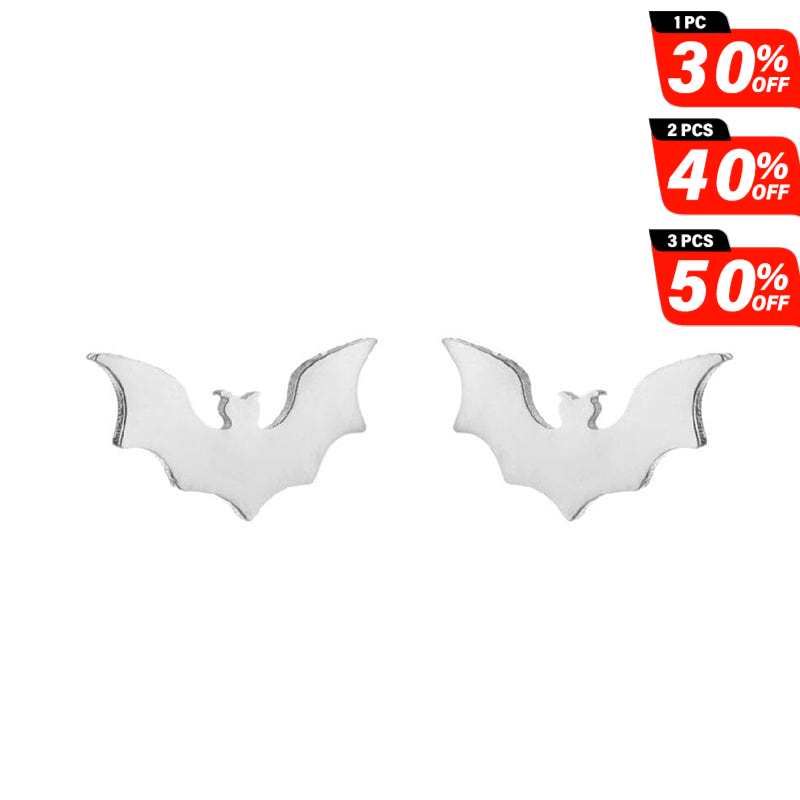 Sterling Silver Bat Earrings丨NueShiny