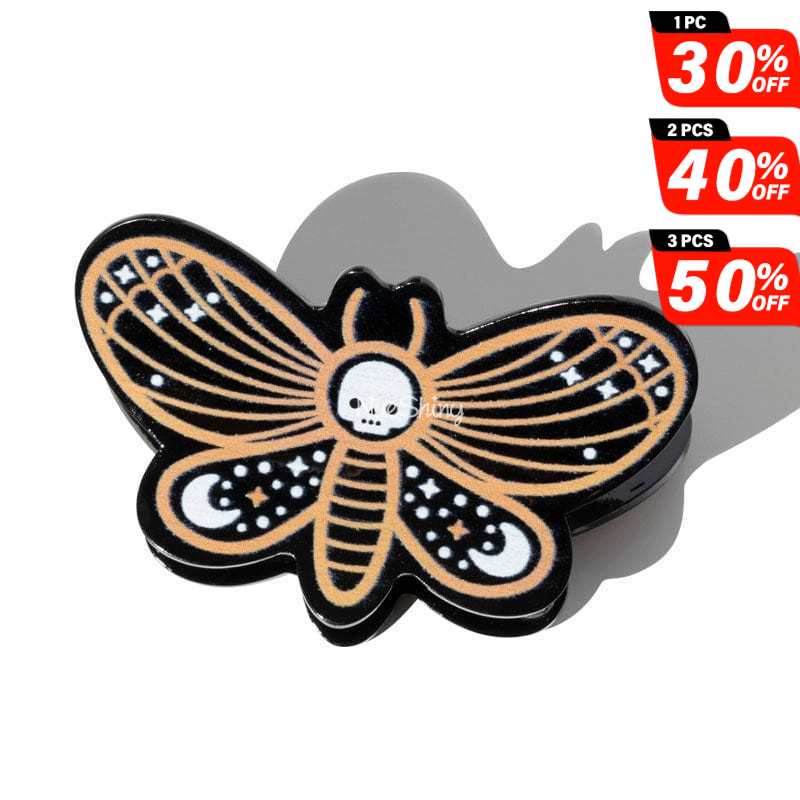 Funny Butterfly Skull Halloween Hair Claw Clip