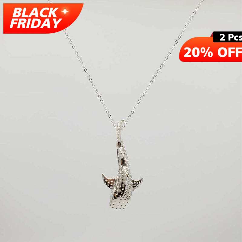 Sterling Silver Whale Shark Necklace丨NueShiny