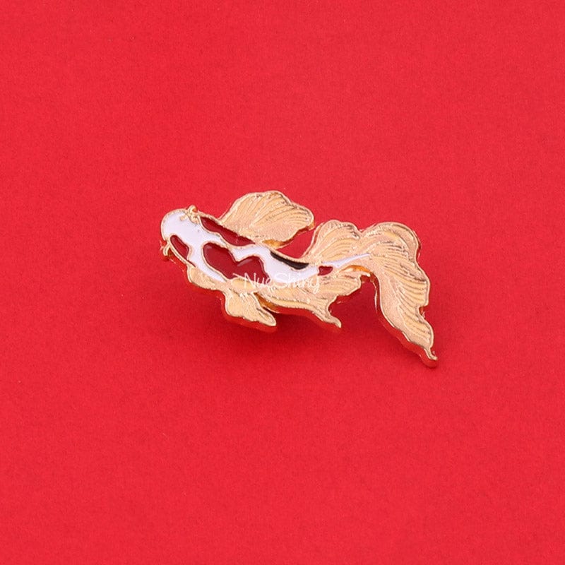 2024 Japanese Lucky Koi Fish Enamel Lapel Pin Brooch丨NueShiny