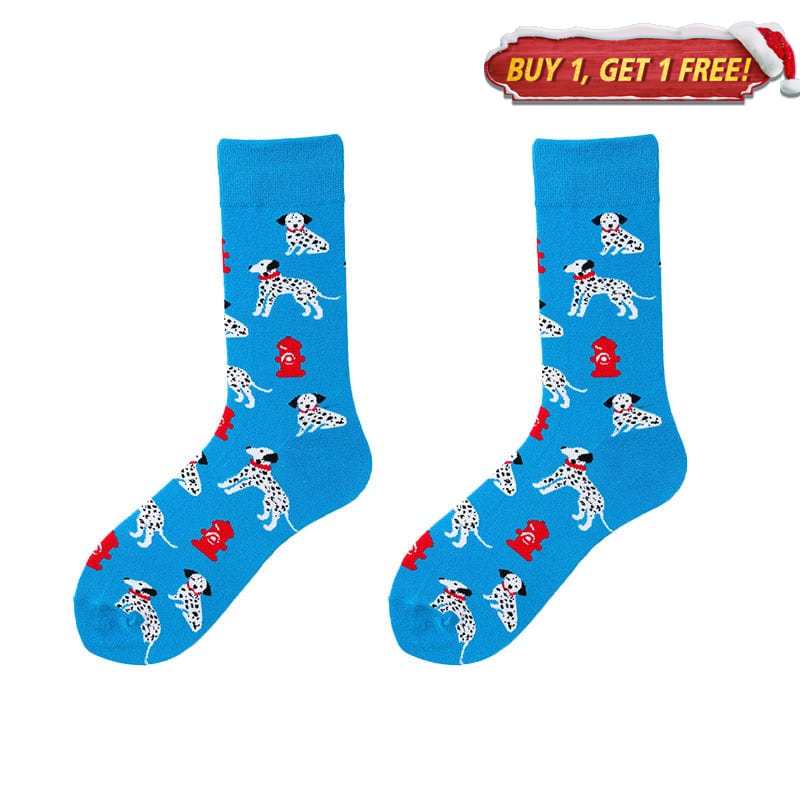 Blue Dalmatian Socks