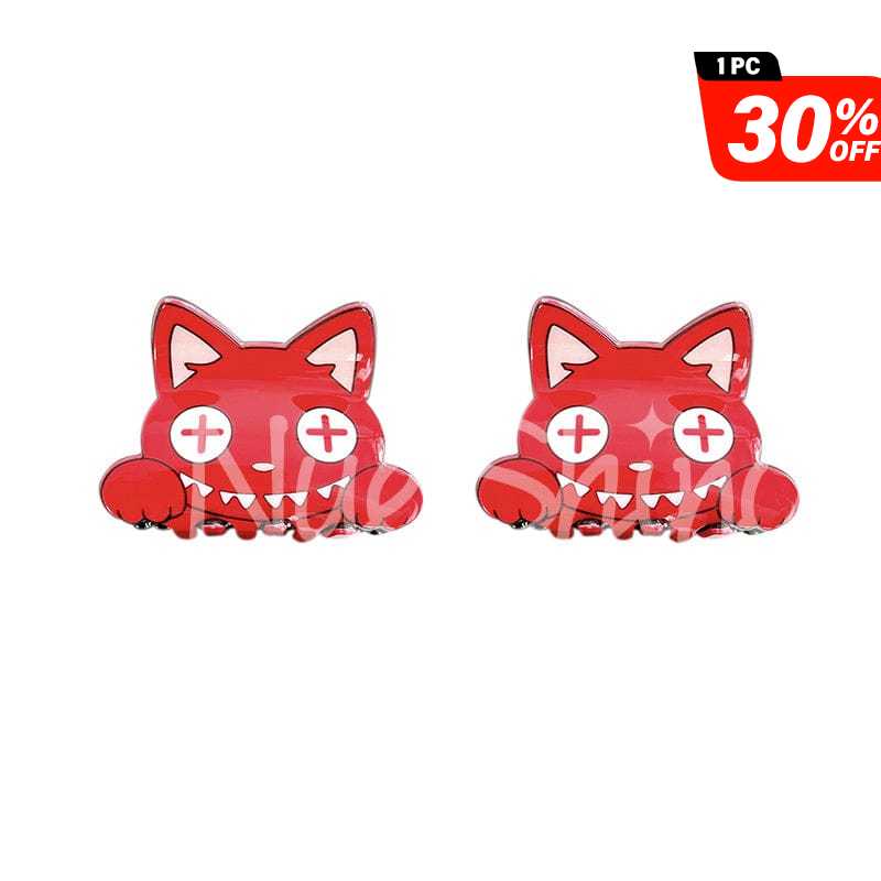 2Pcs Red Playful Kitty Cat Hair Claw | NueShiny