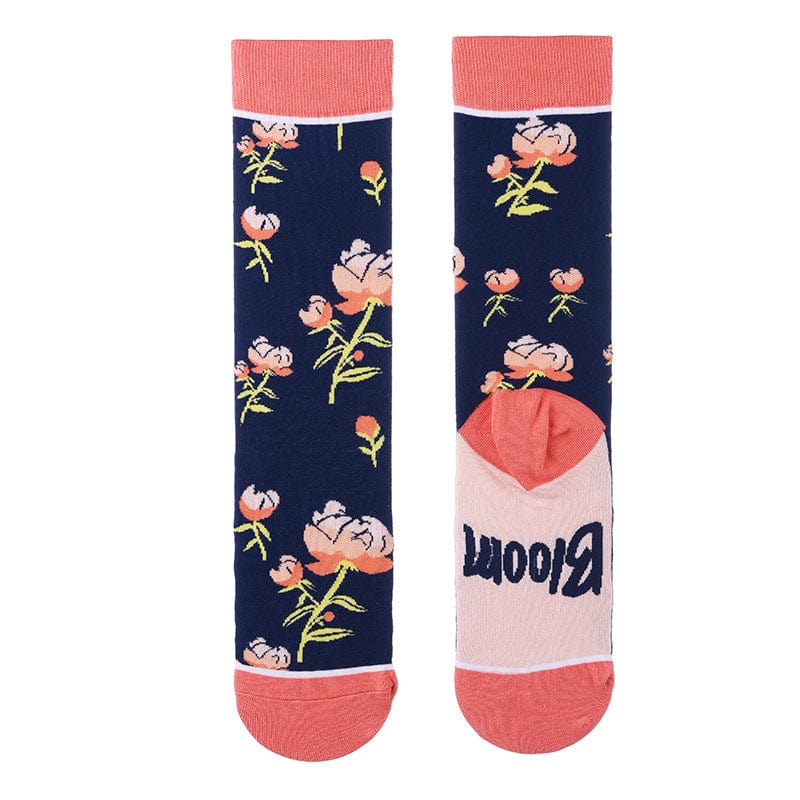 Colorful Flower C Socks | Nueshiny