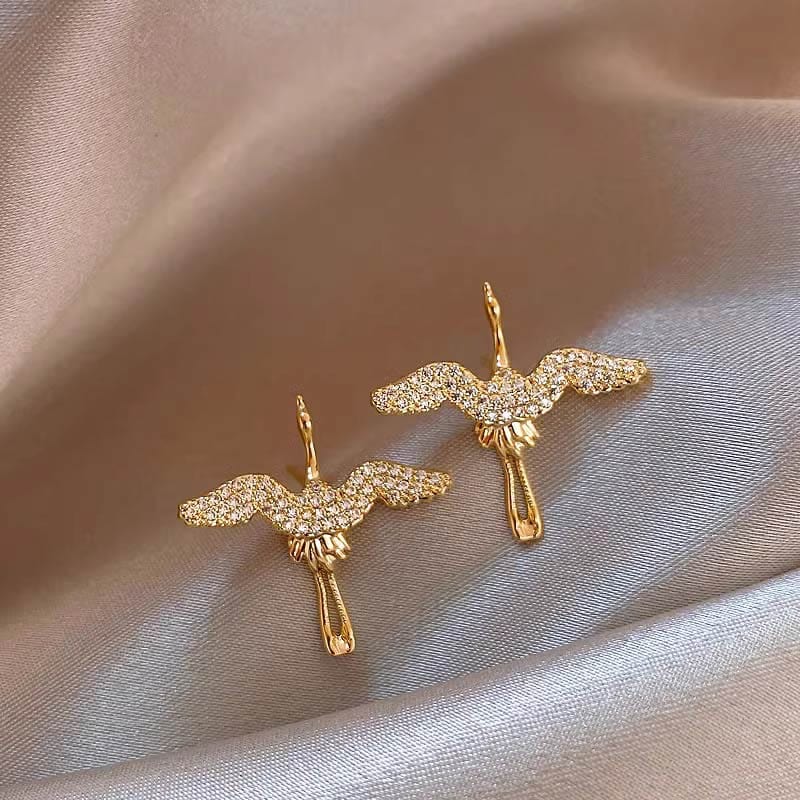 Golden Swan Earrings丨NueShiny