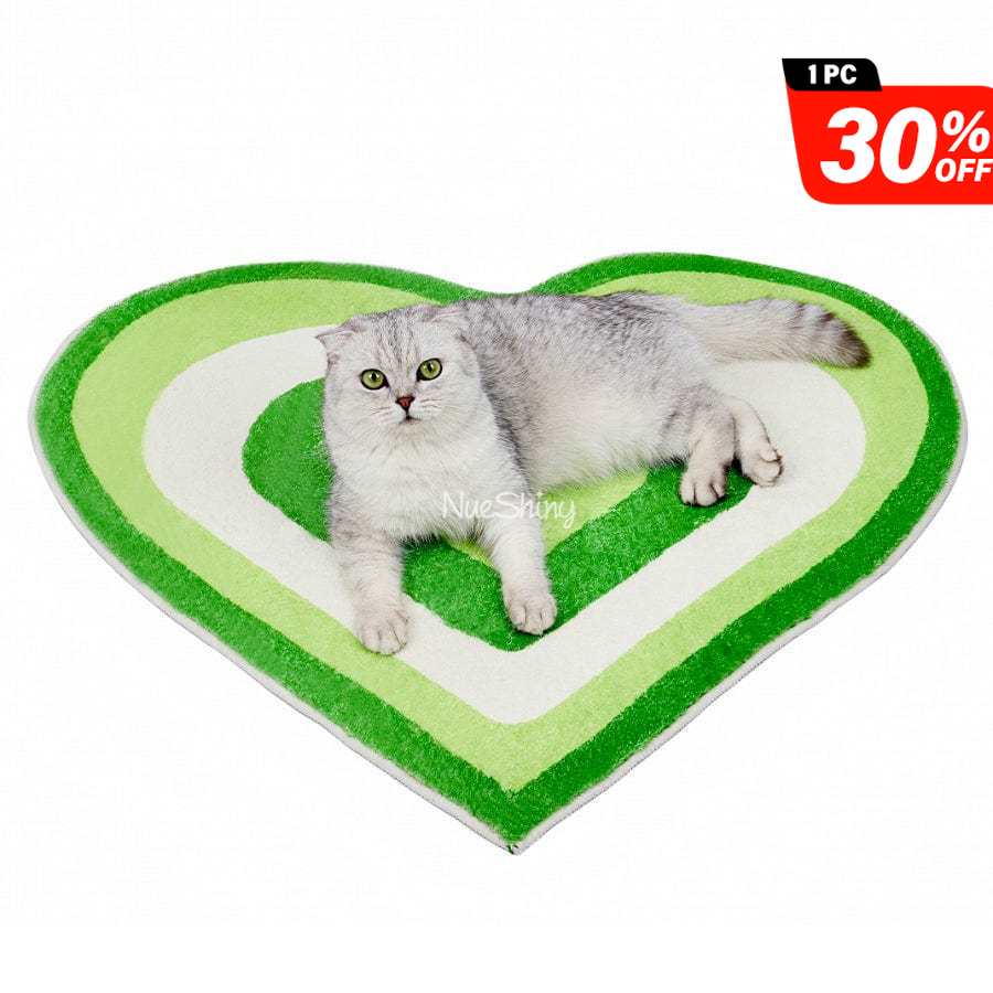 Love Heart Green Bath Mat丨NueShiny