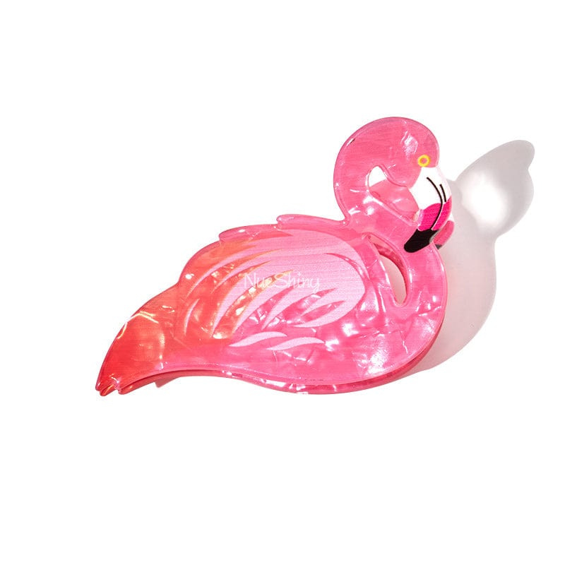 Medium  Pink-Flamingo Hair Claw | NueShiny