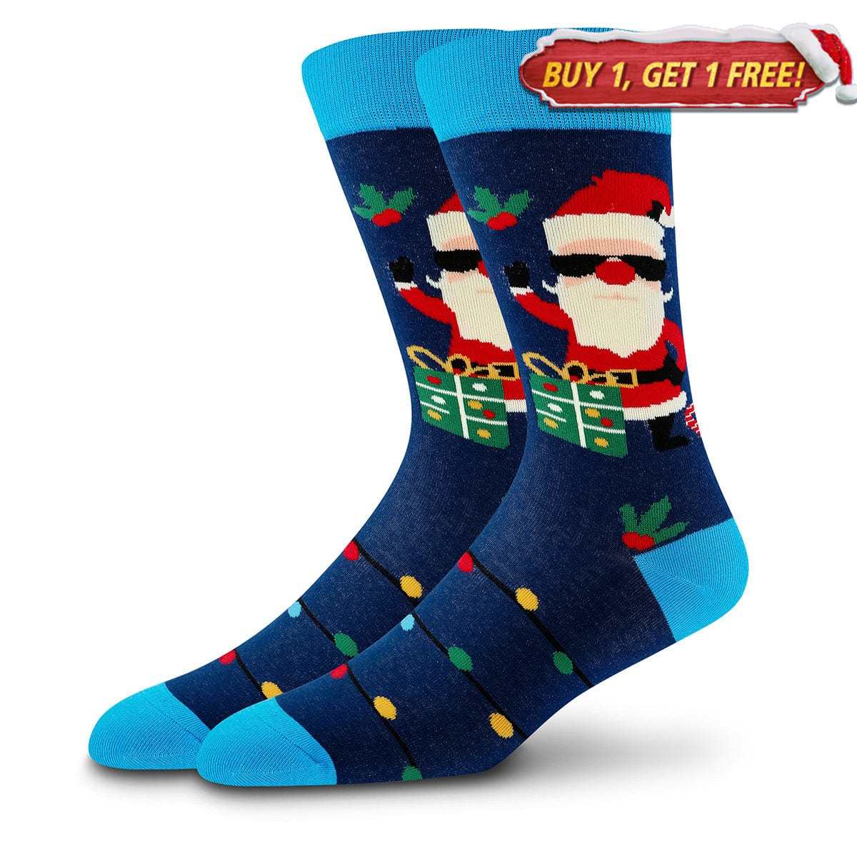 Sunglasses Santa Socks | Nueshiny