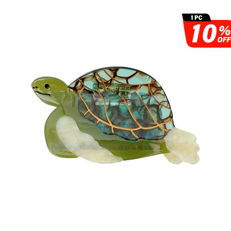 Medium Cartoon Cute Green Turtle Hair Claw | NueShiny