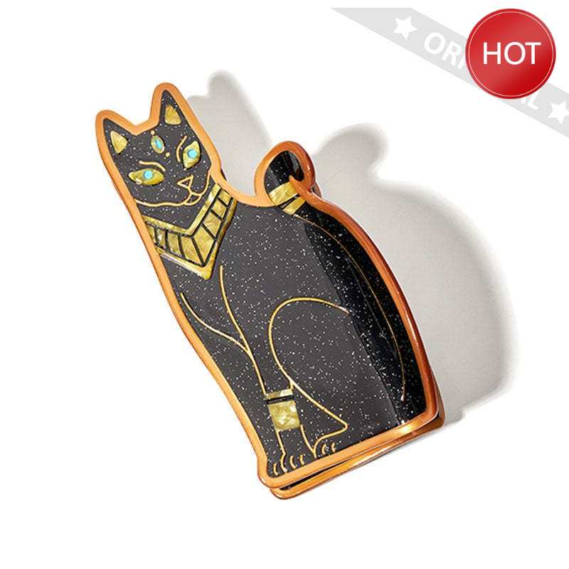 Large Bastet the Black Cat Hair Claw | NueShiny