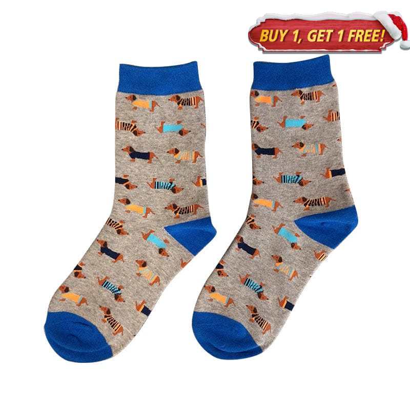 Dachshund Blue Socks丨NueShiny