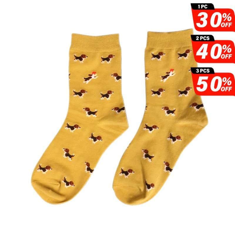 Dachshund Dark Orange Socks丨NueShiny