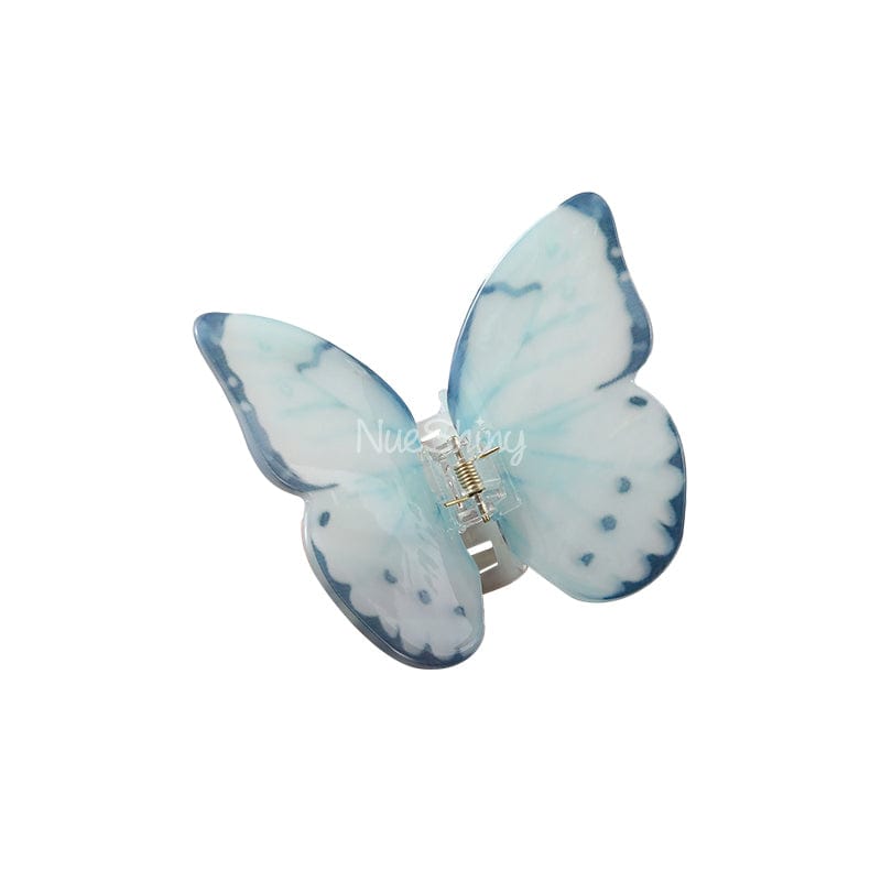 Wings of Wonder Light Blue Vivid Butterfly Hair Claw丨NueShiny