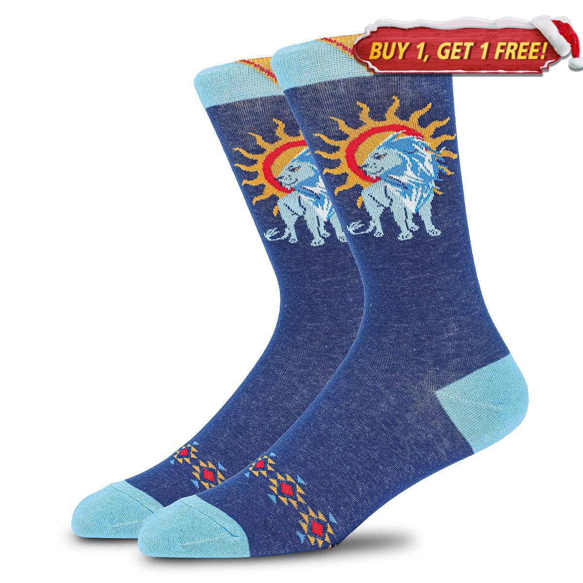 Funny Sun Lion Socks | Nueshiny