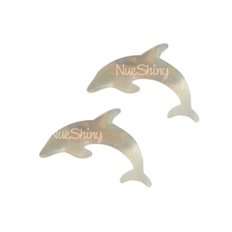 2Pcs Shiny White Dolphin Hair Clips | NueShiny