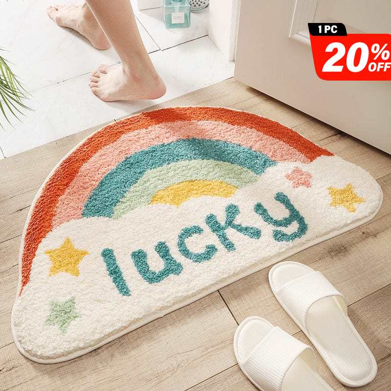 Lucky Fluffy Rainbow Carpet Tufted丨NueShiny