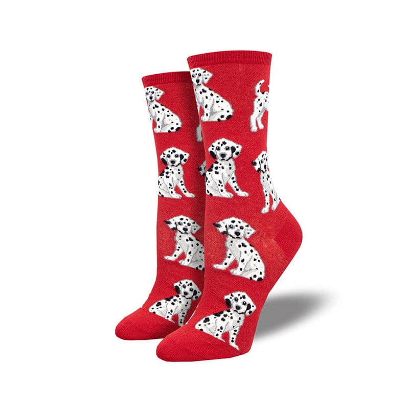 Red Dalmatian Socks