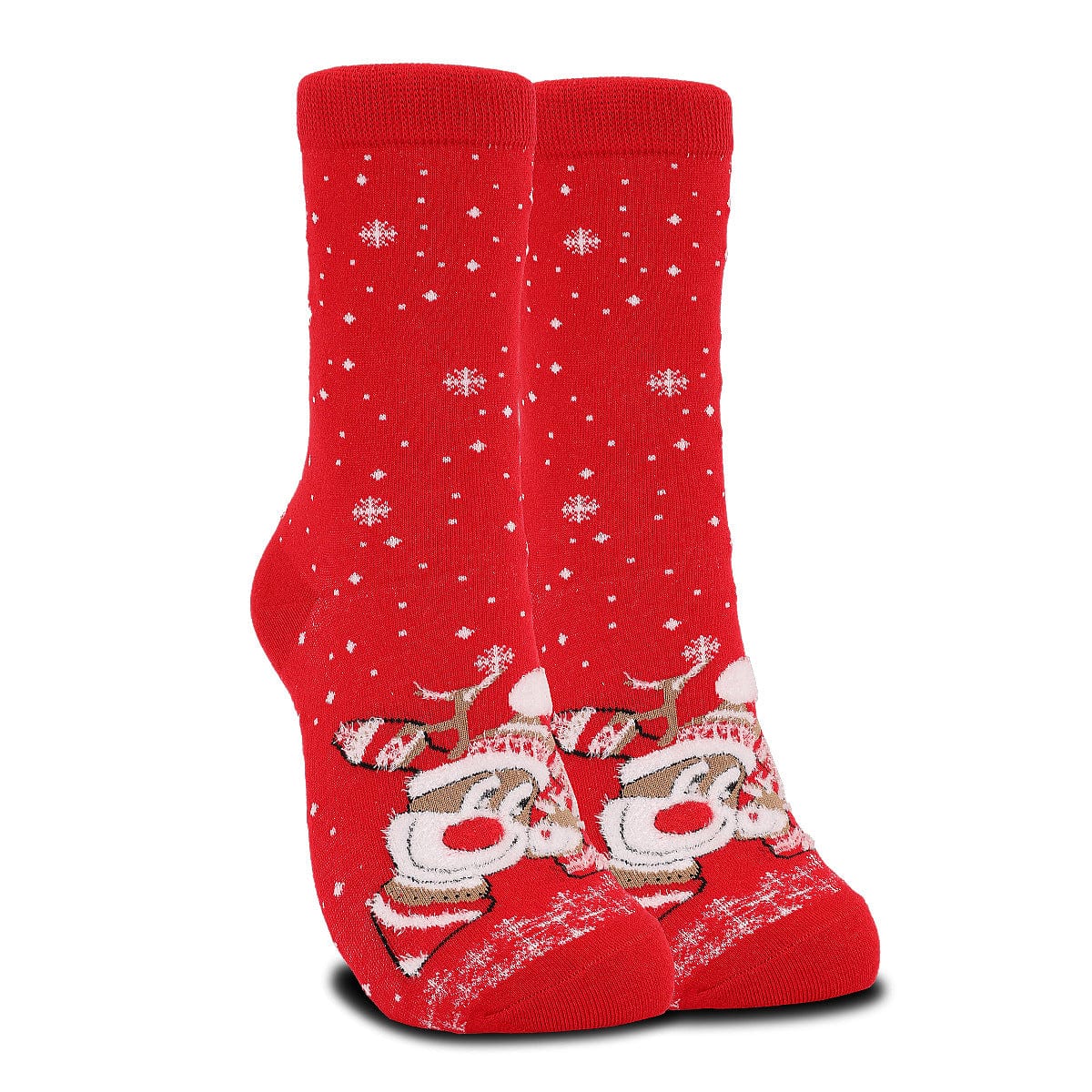 Big Red Reindeer Socks | Nueshiny