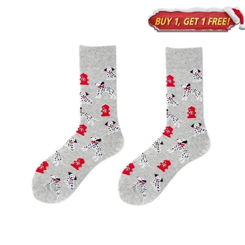 Grey Dalmatian Socks丨NueShiny