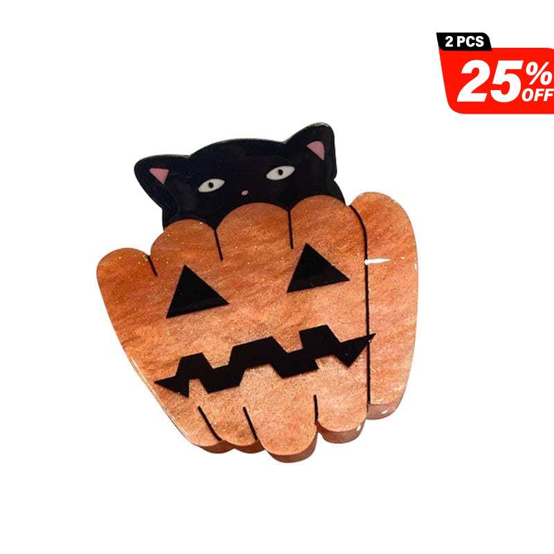 Small Cat Pumpkin Hair Claw | NueShiny