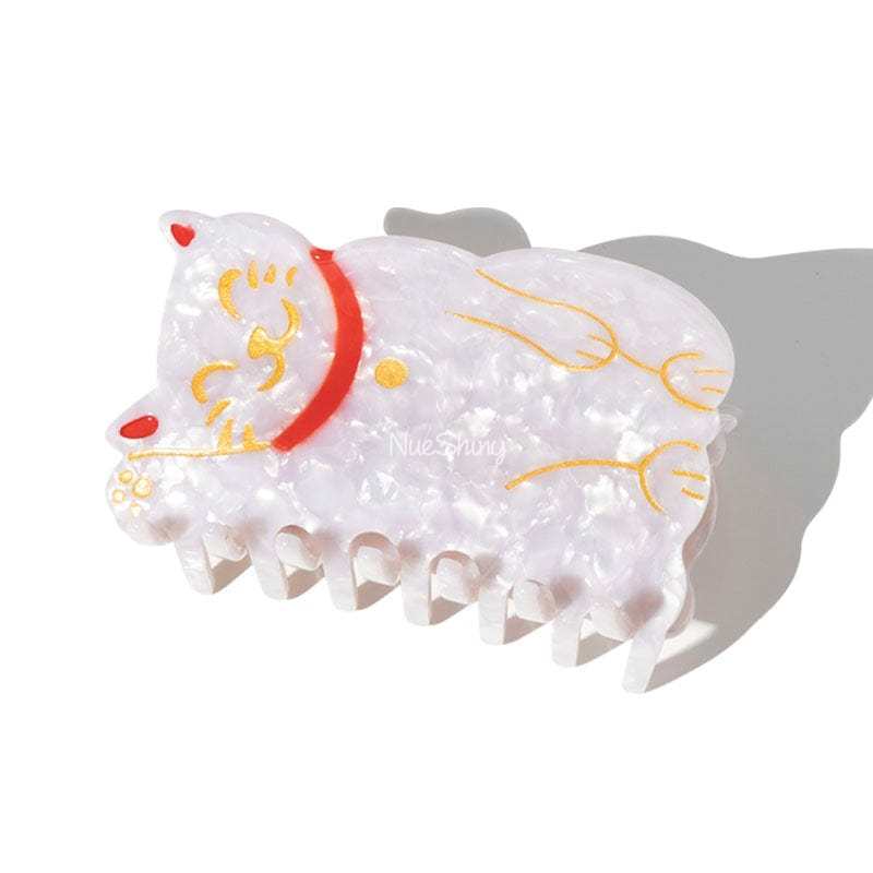 Smile Get Rich Lucky Cat Hair Claw