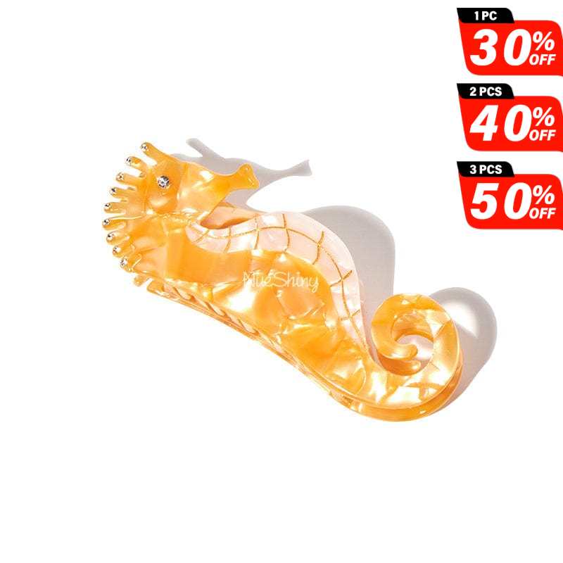 Large Yellow Seahorse Ocean Series Clip Claw丨NueShiny