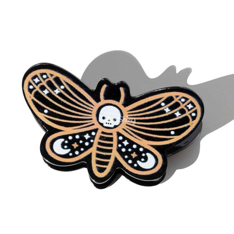 Funny Butterfly Skull Halloween Hair Claw Clip