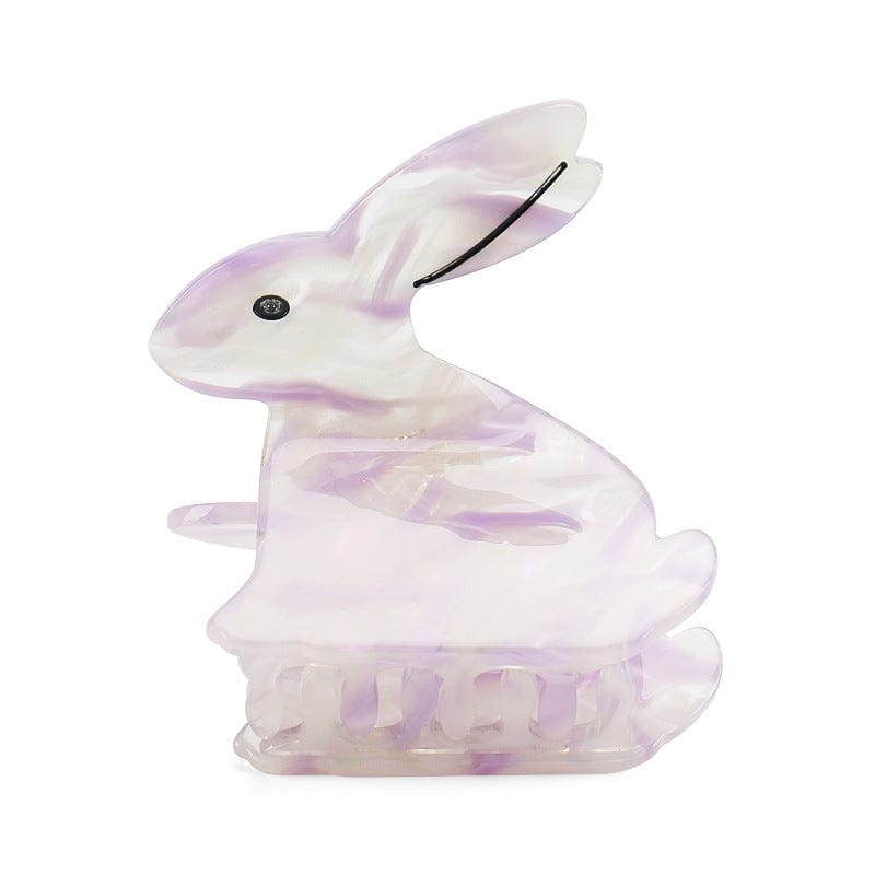 Transparent Purple Fresh Bunny Rabbit Sweet Cute Hair Claw丨NueShiny