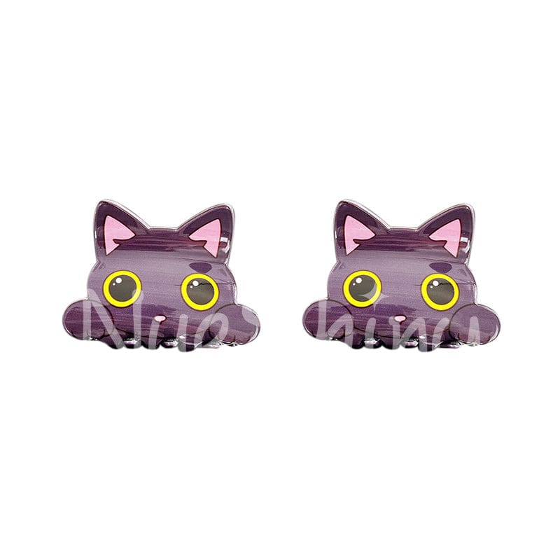 2Pcs Purple Cute Kitty Cat Hair Claw | NueShiny