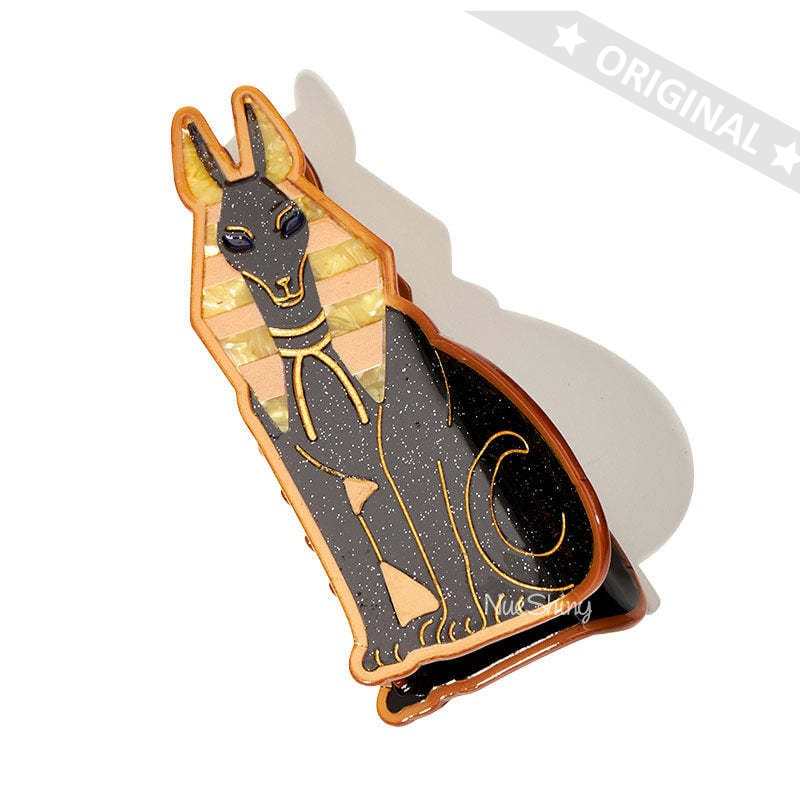 Jumbo Anubis the Black Dog Hair Claw | NueShiny