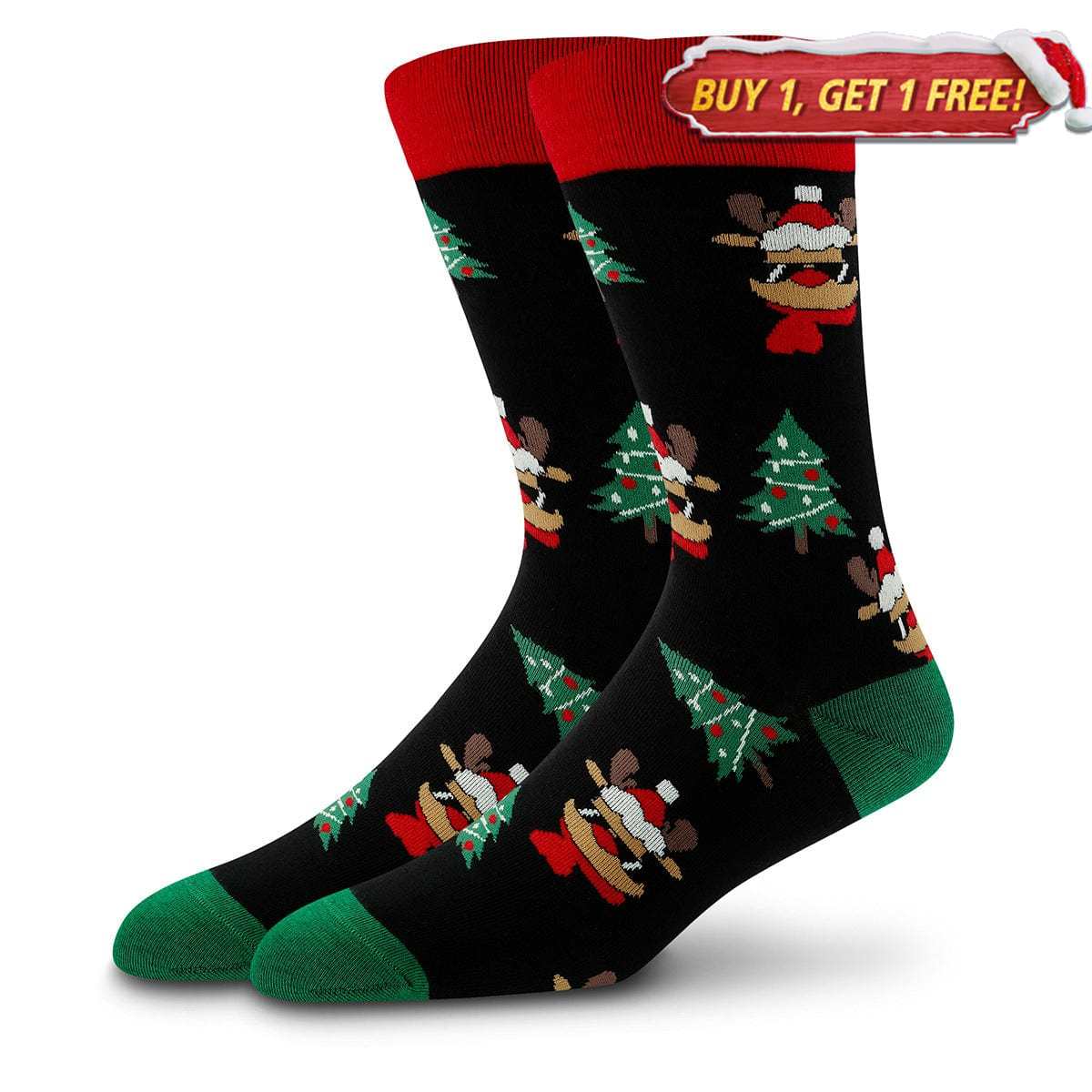 Black Christmas Tree Socks | Nueshiny