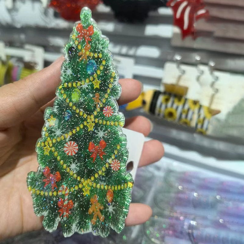 Medium  Christmas tree-Christmas elements Hair Claw | NueShiny