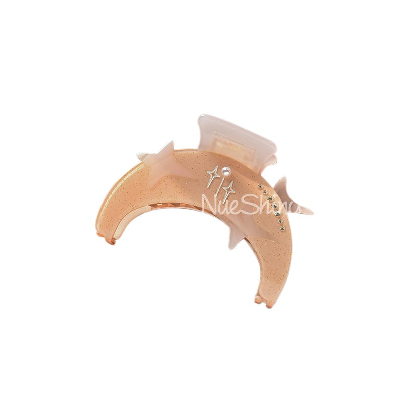 Pink Crescent Moon Hair Claw | NueShiny