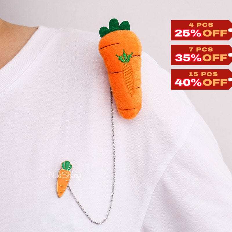 Cute Radish Carrot Brooch丨NueShiny