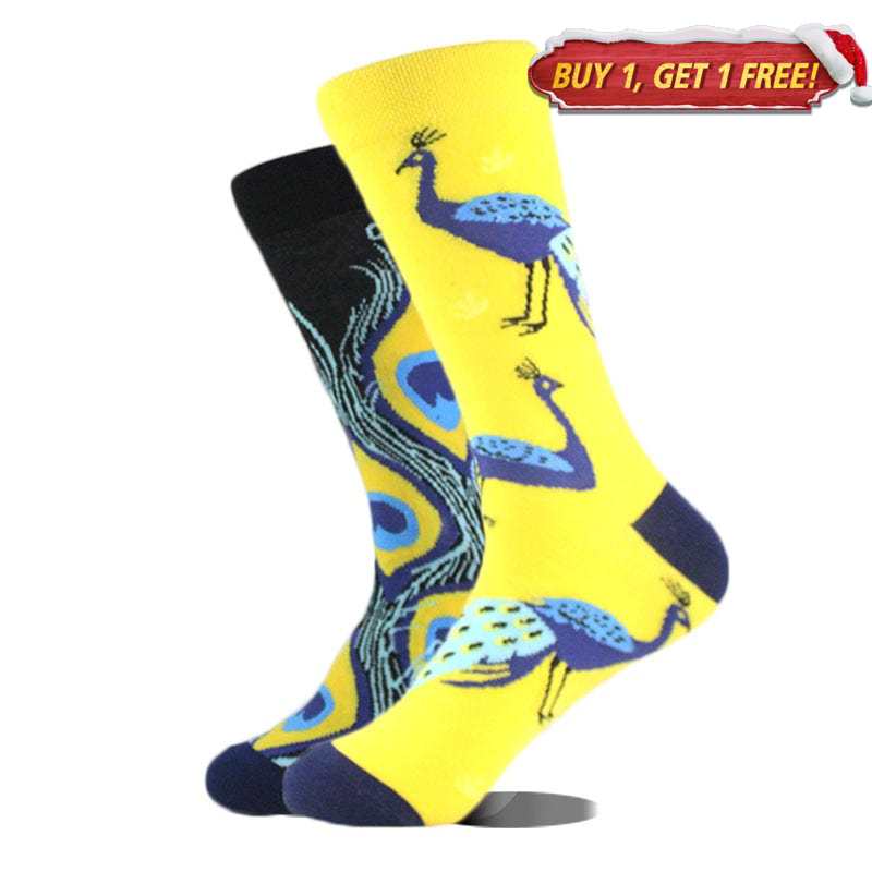 Peacock Mismatched Socks | Nueshiny